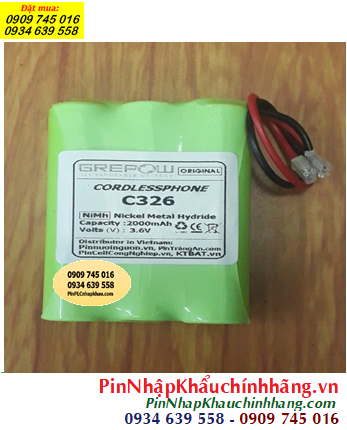 Pin sạc 3.6v-AA2000mAh, Pin điện thoại bàn không dây GREPOW 3.6v-AA2000mAh chính hãng 